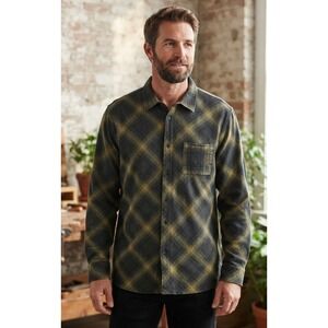 Pendleton Button Down Long Sleeve Plaid Flannel Shirt Mens XL Blue Yellow Cotton